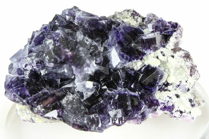 Purple Cubic Fluorite Crystals w/ Muscovite - Yaogangxian Mine #364559